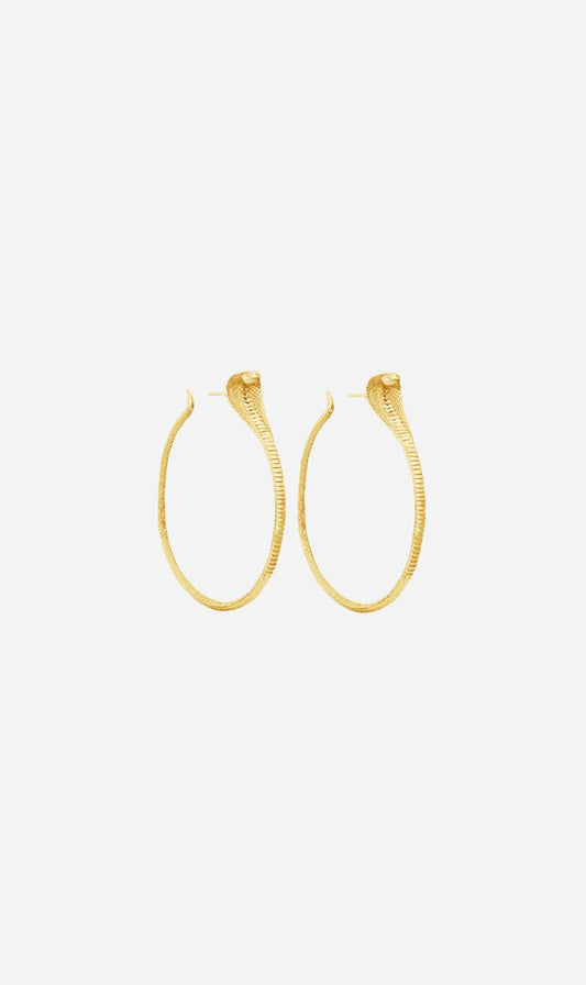 Zoe & Morgan | Snake Hoops - Gold