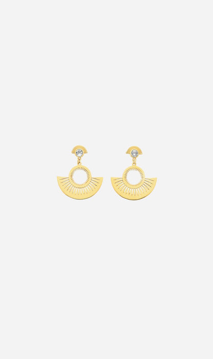 Zoe & Morgan | Pocket Full Of Sunshine Earrings - Gold/White Topaz