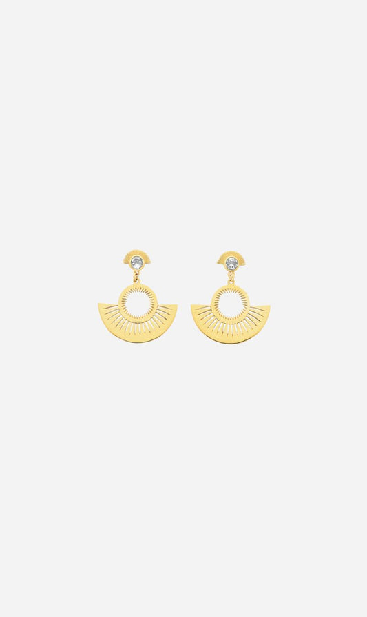 Zoe & Morgan | Pocket Full Of Sunshine Earrings - Gold/White Topaz