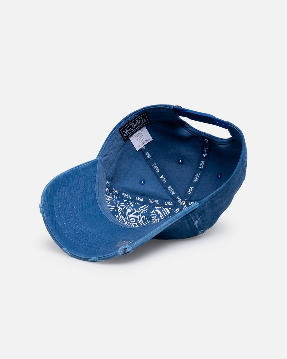 Von Dutch | Dad Cap Destroyed Hat - Washed Navy