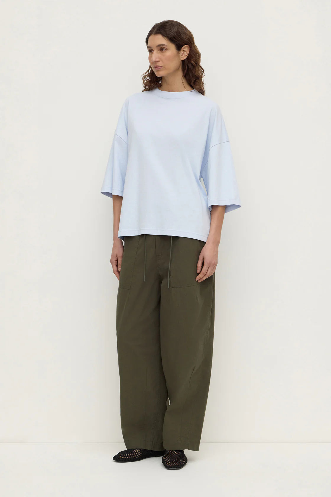 Assembly Label | Max Cotton Oversized Tee - Powder Blue