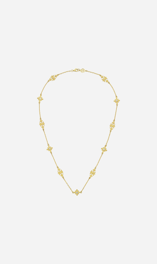 Zoe & Morgan | Ayllu Necklace - Gold/White Zircon