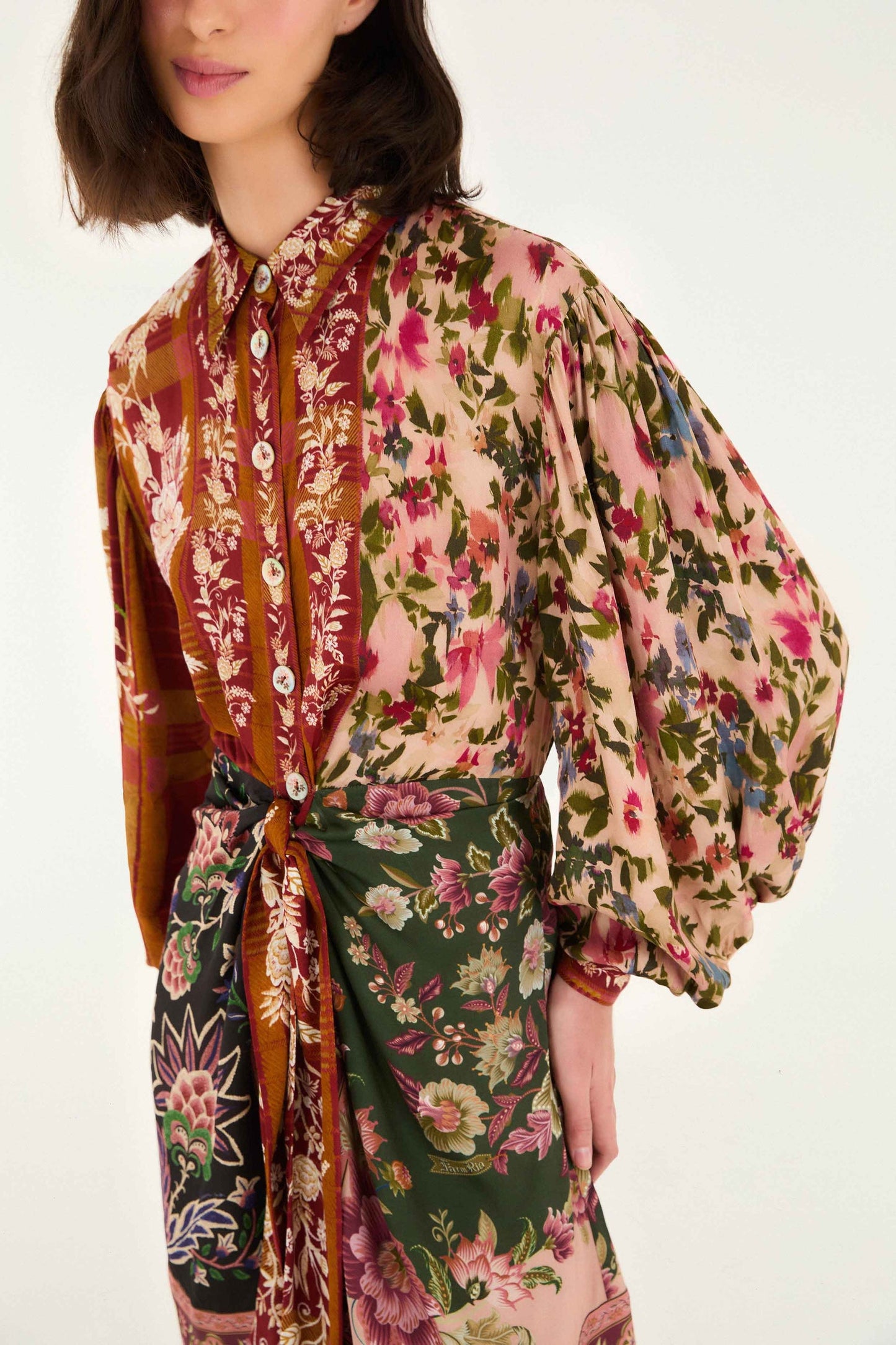 Farm Rio | Mix Mini Dress - Winter Garden