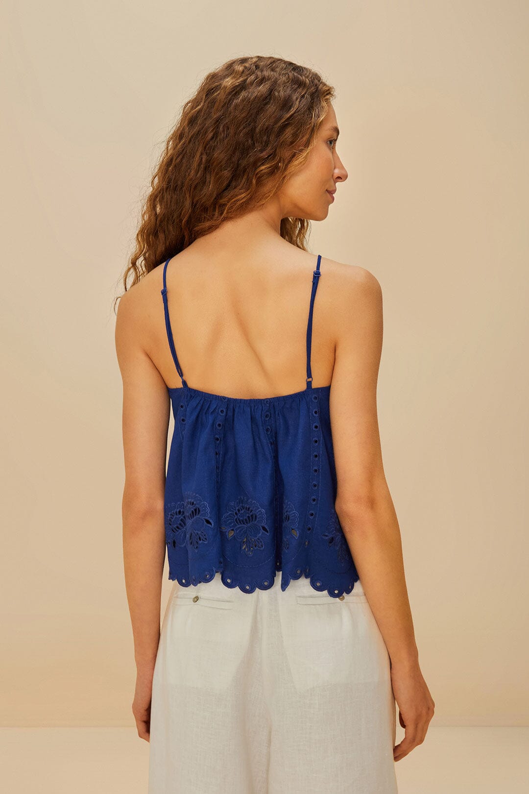 Farm Rio | Richelieu Sleeveless Blouse - Blue