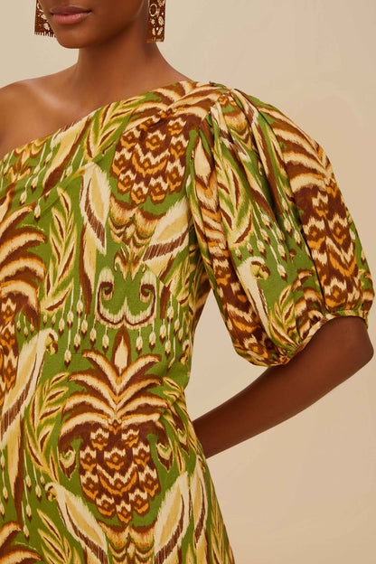 Farm Rio | Tapestry One Shoulder Mini Dress - Pineapple