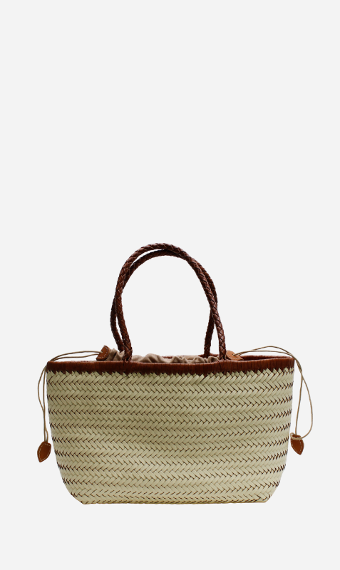 La Tribe | Amelia Woven Bag - Cream/Vintage Tan