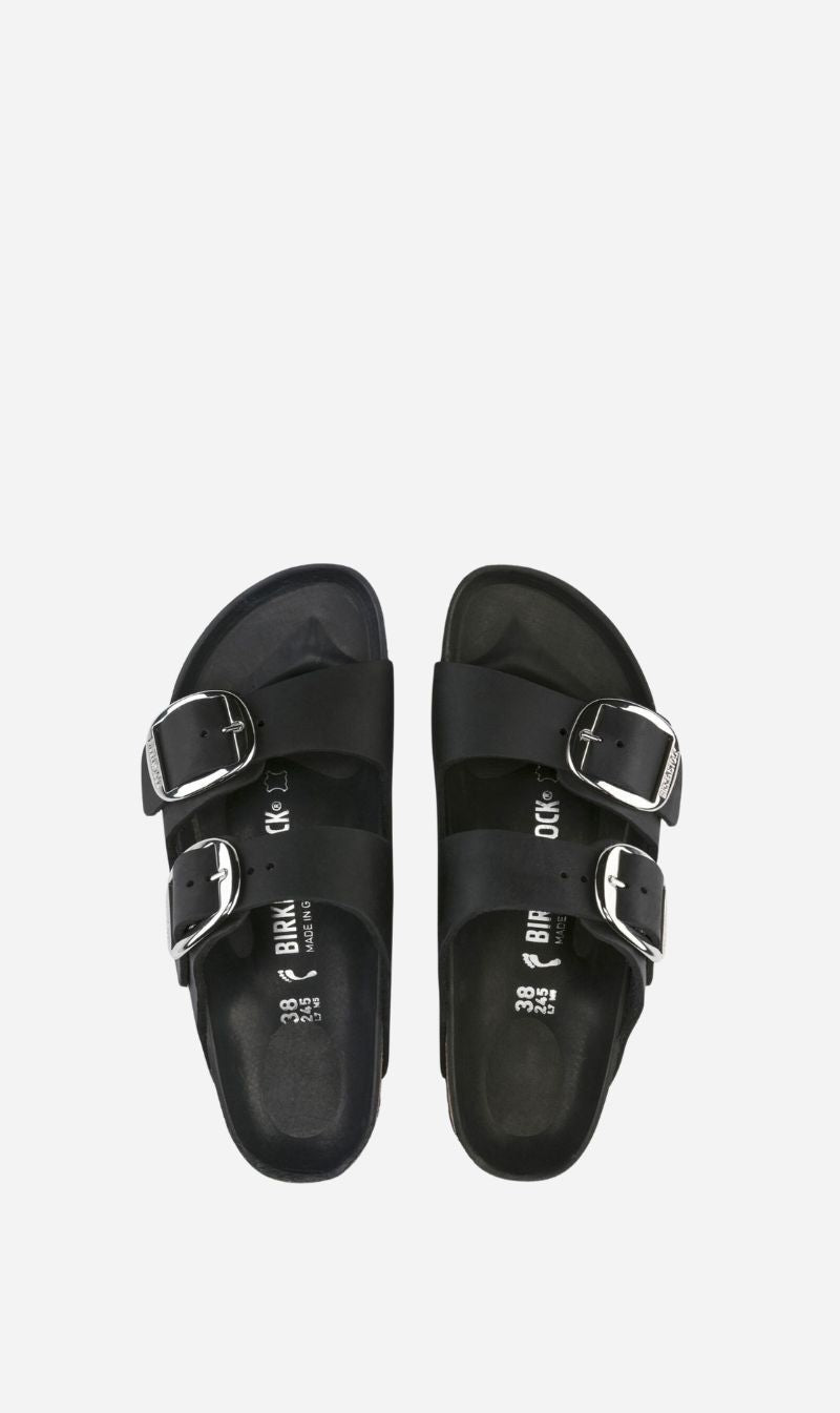 Birkenstock | Arizona Big Buckle Oiled Leather Regular - Black