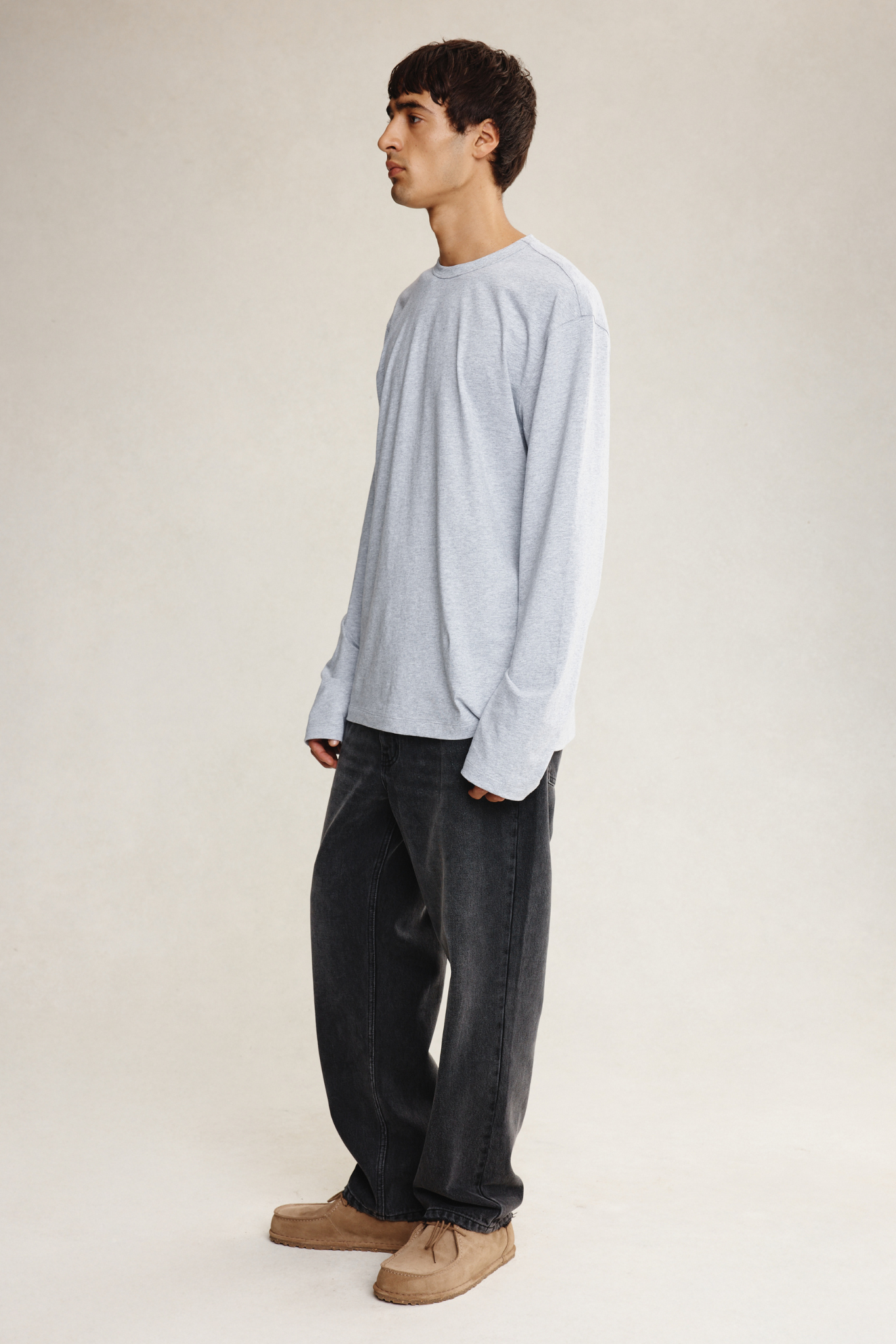 Marle | Kosta Long Sleeve Tee - Grey Marle
