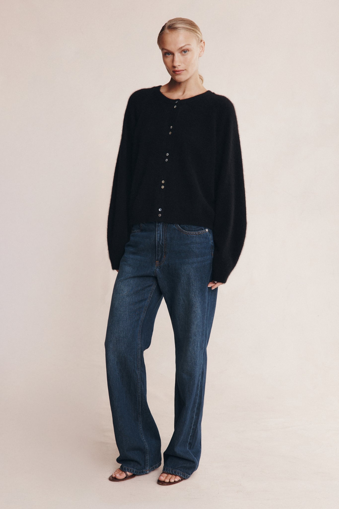 Marle | Babette Cardigan Cashmere Cotton - Black