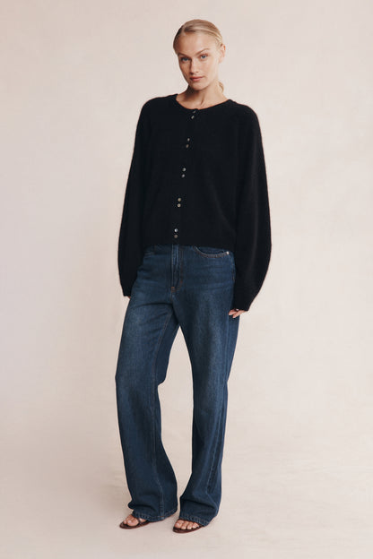 Marle | Babette Cardigan Cashmere Cotton - Black