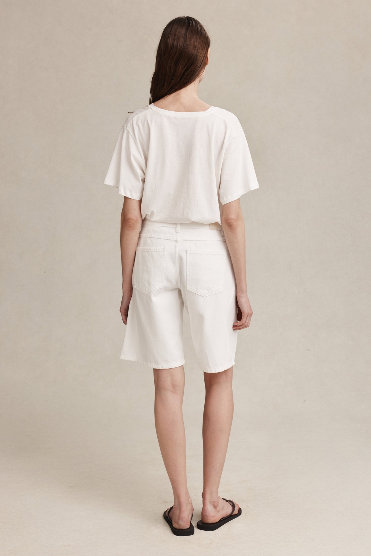 Marle | Cross Stitch Jean Short - Blanc