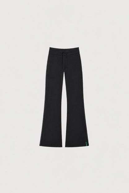 Pinky & Kamal | Straight Leg Tie Up Pant - Black