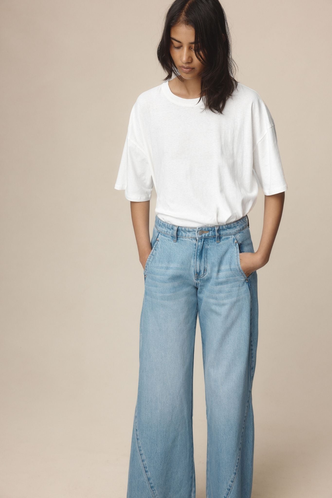 Marle | Panel Jean - Classic Wash