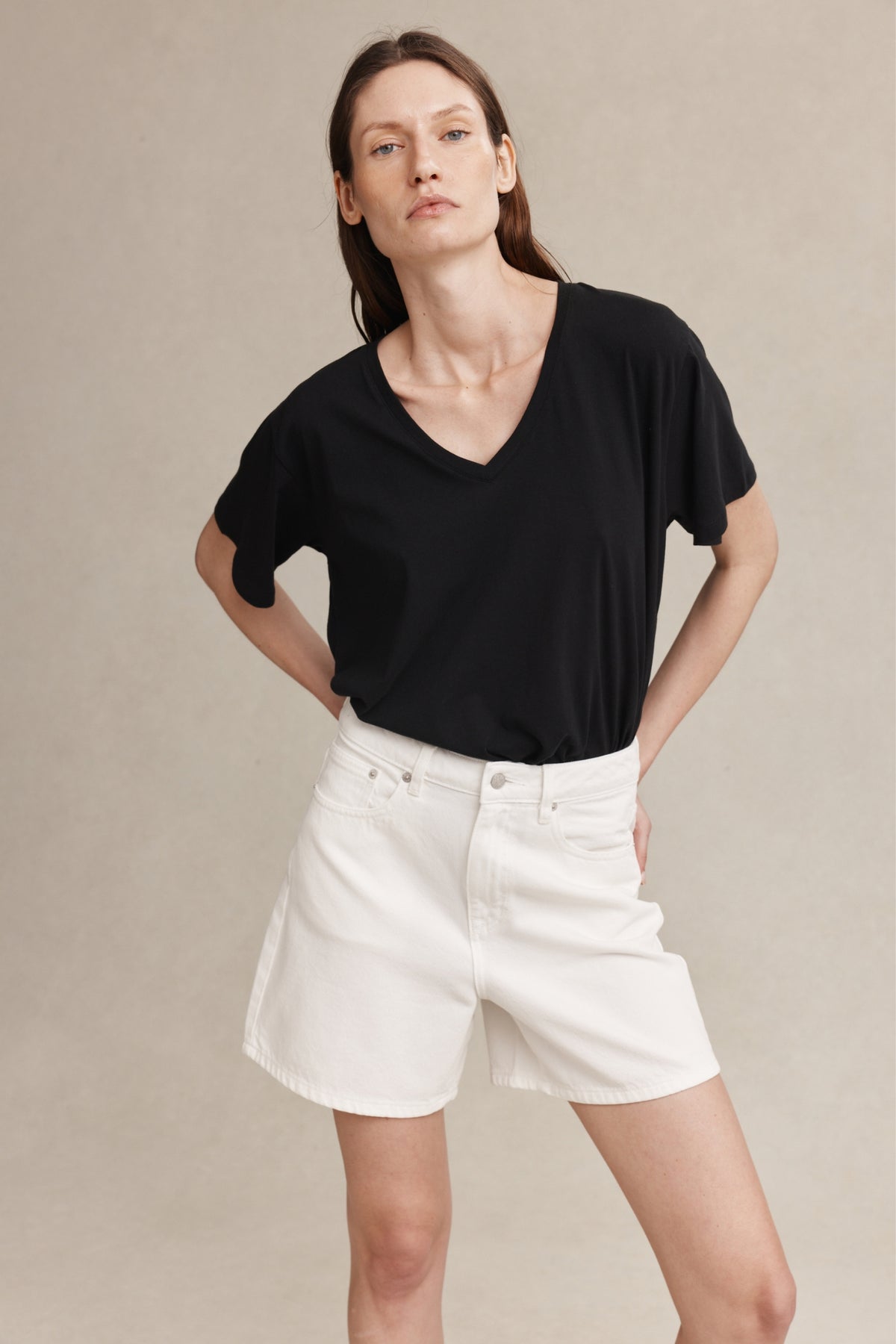 Marle | Classic Jean Short - Blanc