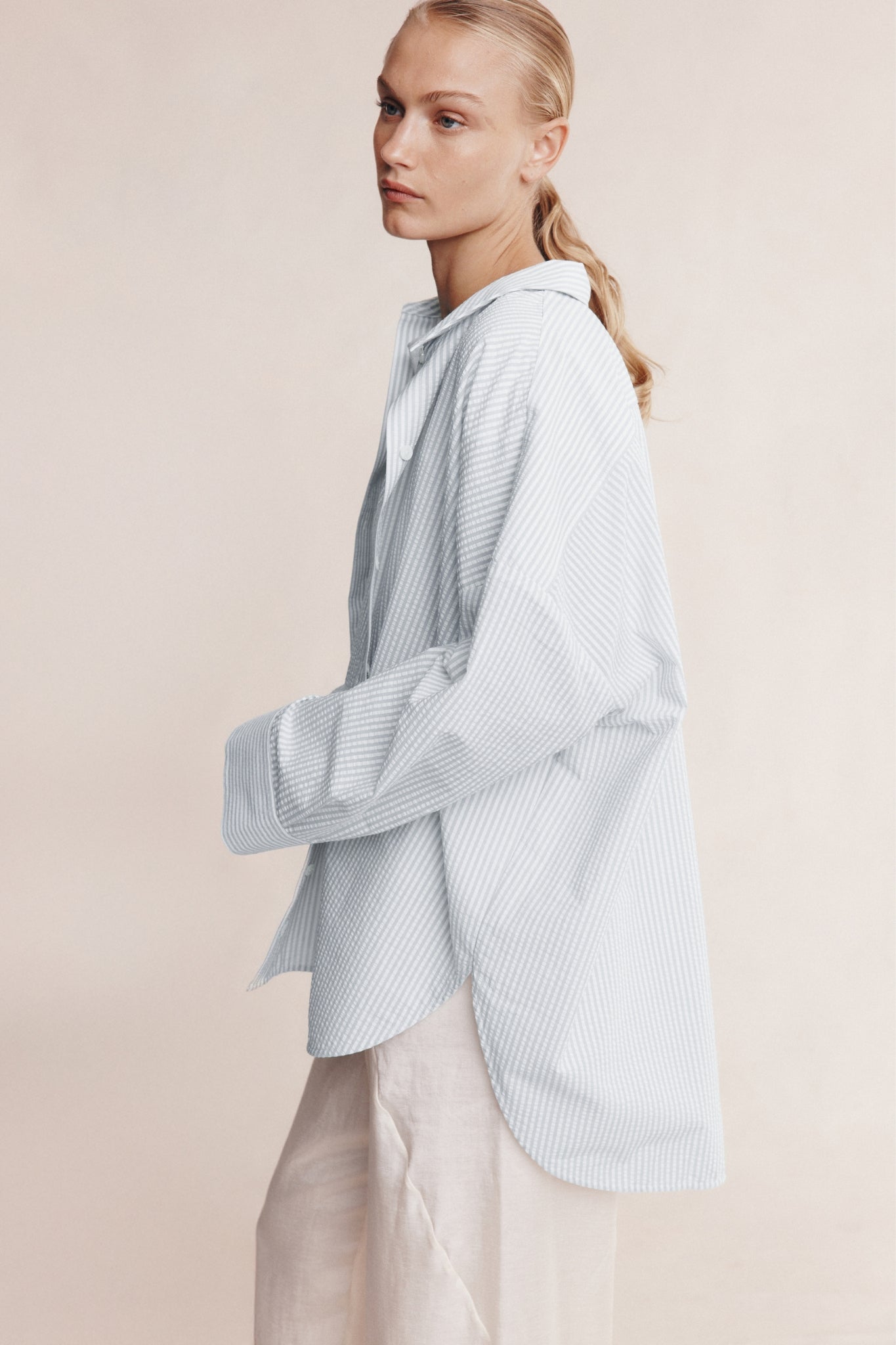 Marle | Mella Shirt - Mist Stripe