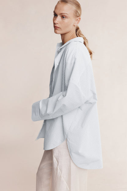 Marle | Mella Shirt - Mist Stripe