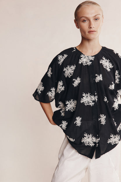 Marle | Liberty Short Sleeve Shirt - Rice Flower