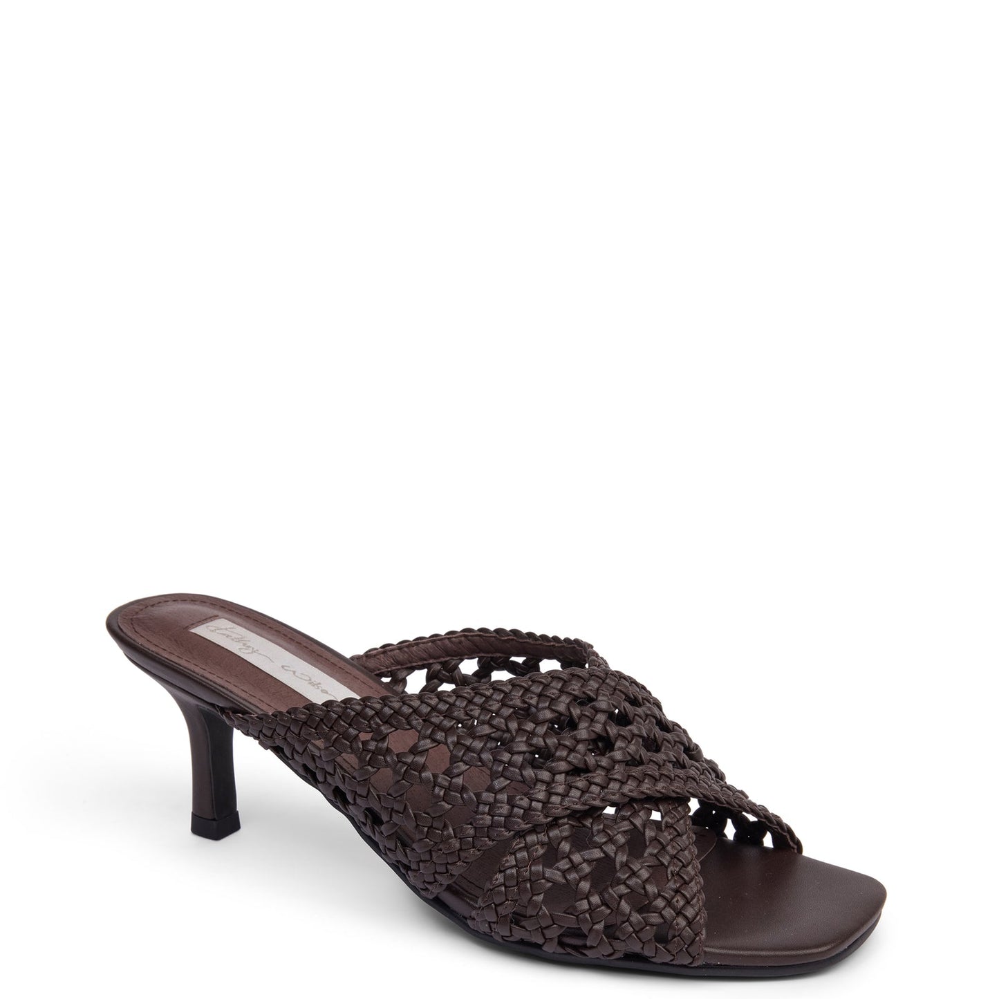 Kathryn Wilson | Lila Woven Heel - Chocolate