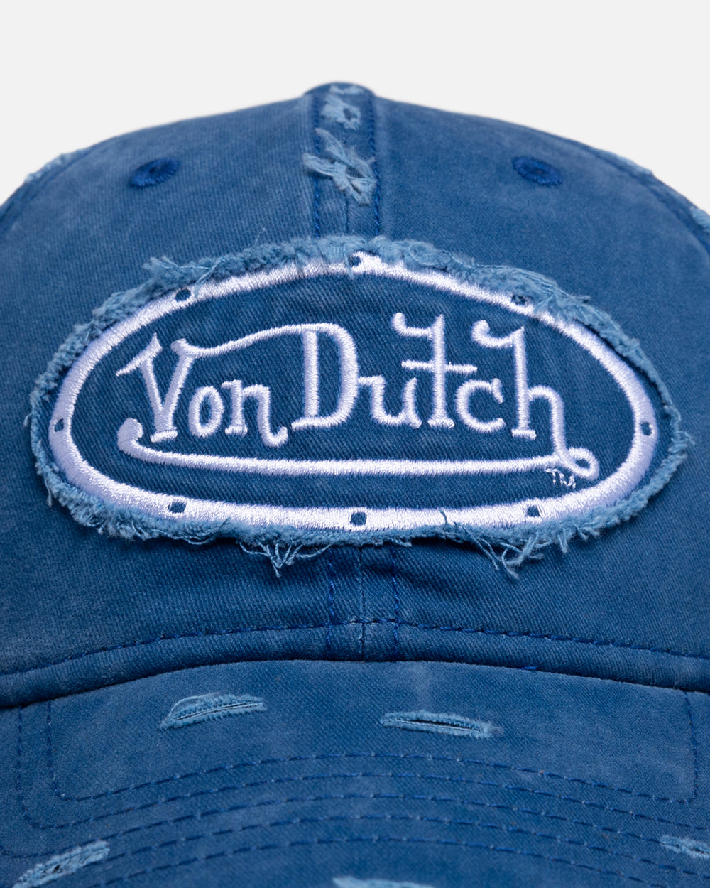 Von Dutch | Dad Cap Destroyed Hat - Washed Navy