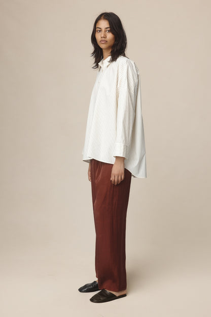 Marle | Edie Shirt - Ivory / Black Stripe