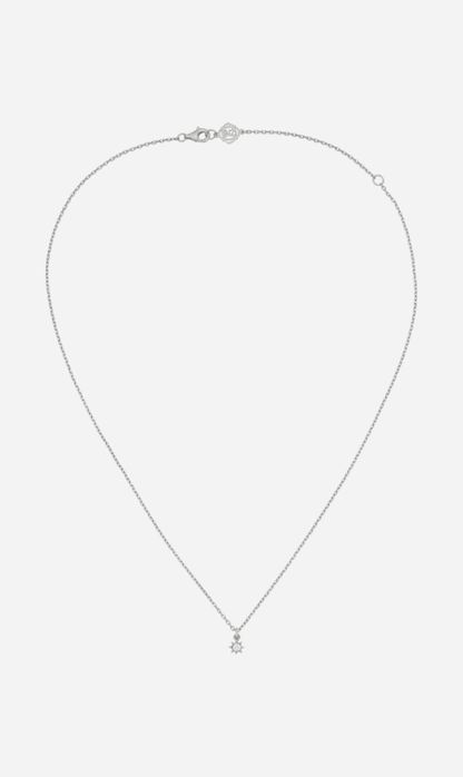 Zoe & Morgan | Stella Necklace - Silver/White Zircon