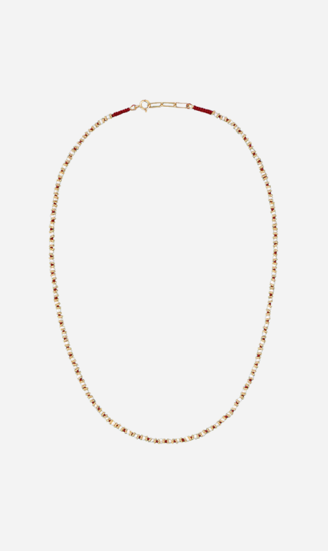 Tityaravy | Kamala Necklace - Red/Pearls