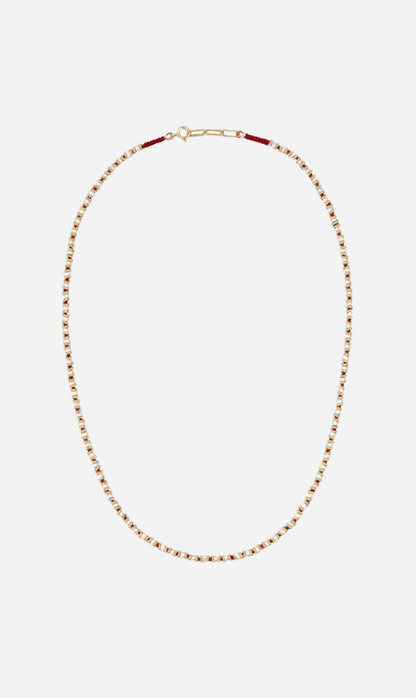 Tityaravy | Kamala Necklace - Red/Pearls