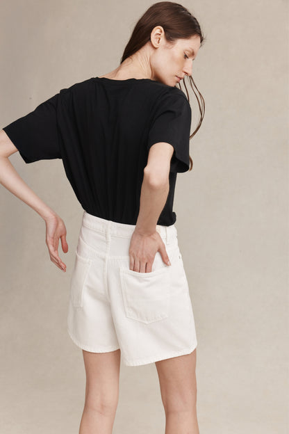 Marle | Classic Jean Short - Blanc