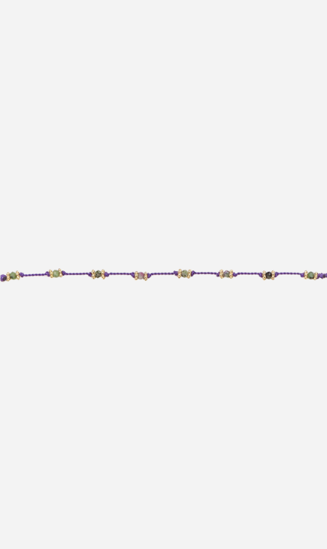 Tityaravy | Lotus Necklace - Violet/Rubis Zoïsite