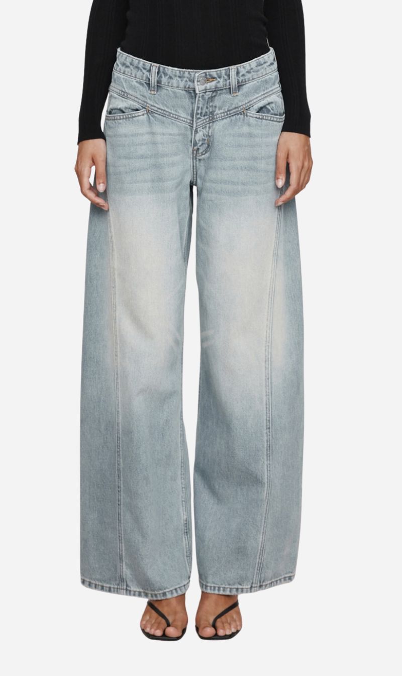 Marle | Cross Stitch Jean - Faded Blue