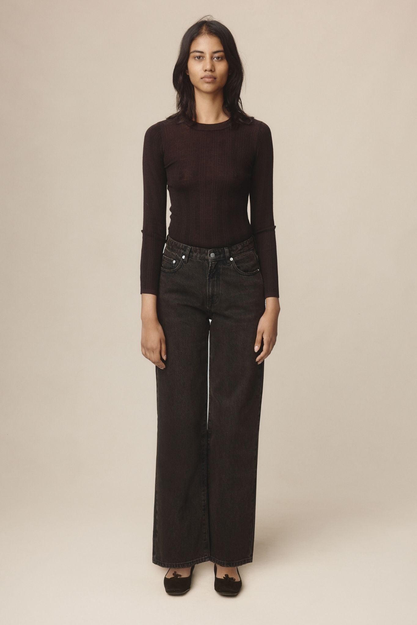 Marle | Wide Leg Jean - Tobacco