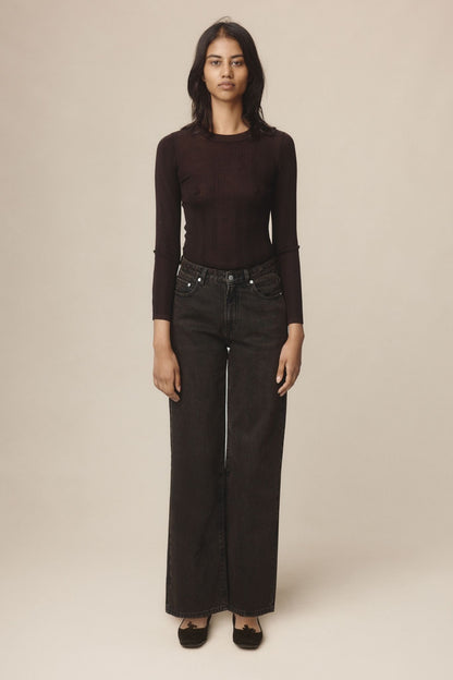 Marle | Wide Leg Jean - Tobacco