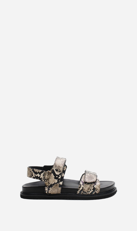 La Tribe | Isla Sandal - Snake/Black