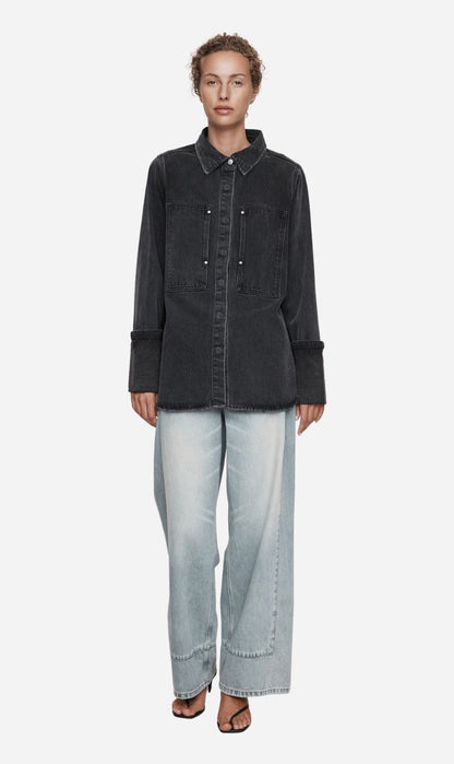 Marle | Crosta Shirt - Faded Black