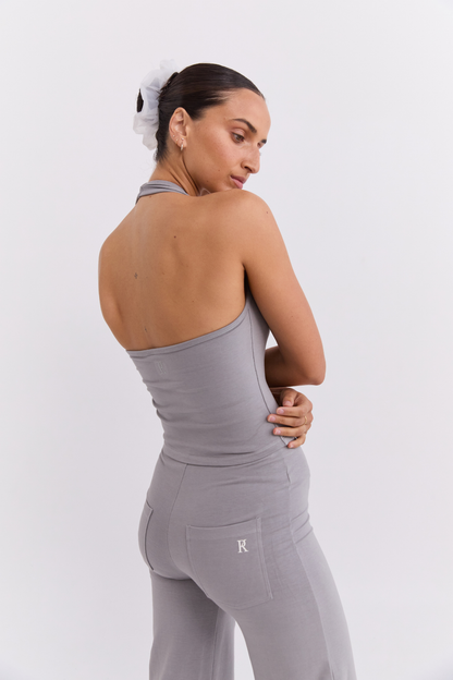 Pinky & Kamal | Halter Bodice Top - Pebble Grey