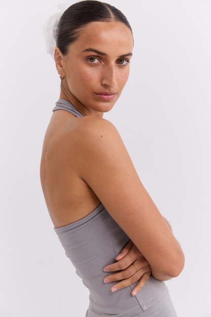 Pinky & Kamal | Halter Bodice Top - Pebble Grey