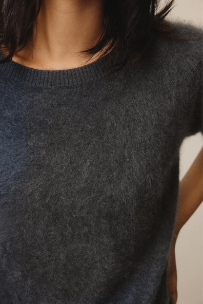 Marle | Brushed Cashmere Hera Top - Starling