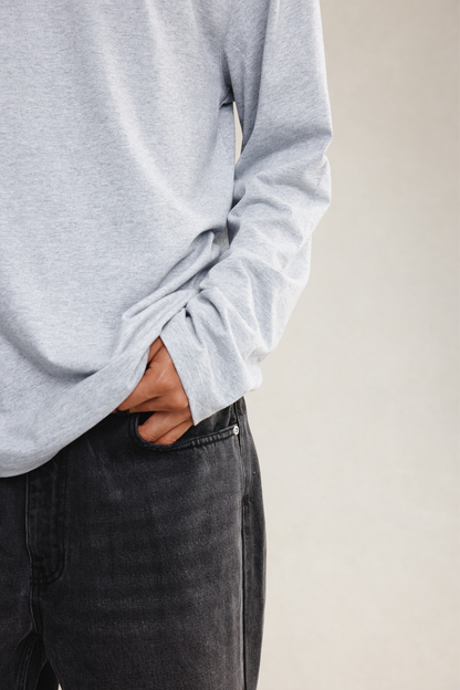 Marle | Kosta Long Sleeve Tee - Grey Marle