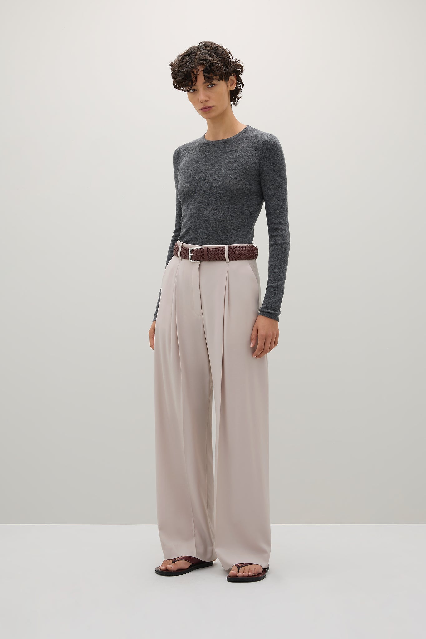 A.Emery | The Charlie Top - Mid Grey Melange