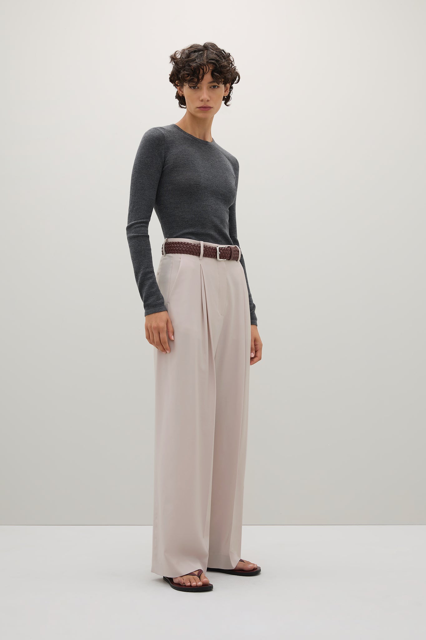 A.Emery | The Charlie Top - Mid Grey Melange