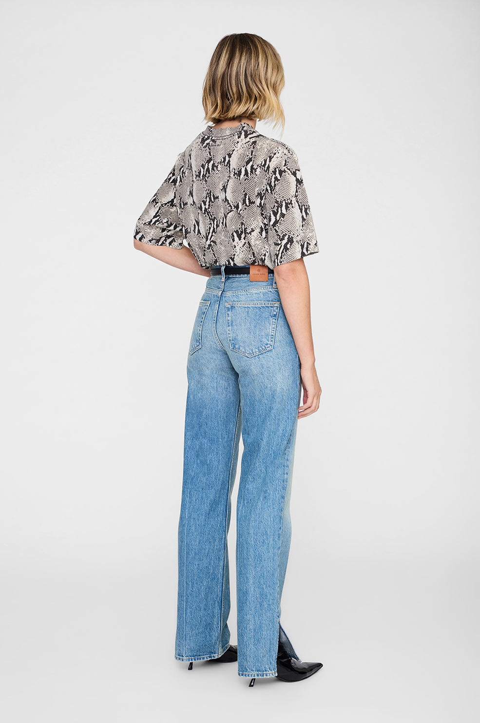 Anine Bing | Avi Tee - Washed Python