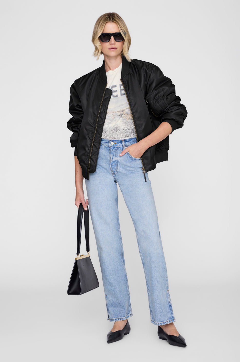 Anine Bing | Cade Tee Wildflowers - Off White