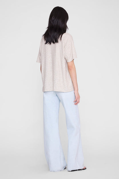 Anine Bing | Cade Tee Anine Bing - Washed White Leopard