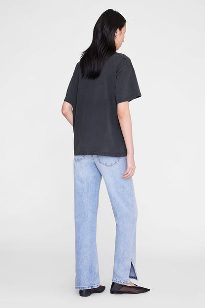 Anine Bing | Cade Tee Melrose Stencil - Washed Black