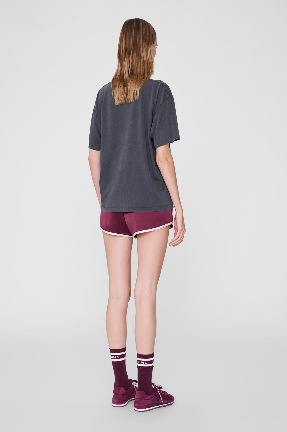 Anine Bing | Cade Tee Sport Club - Washed Black