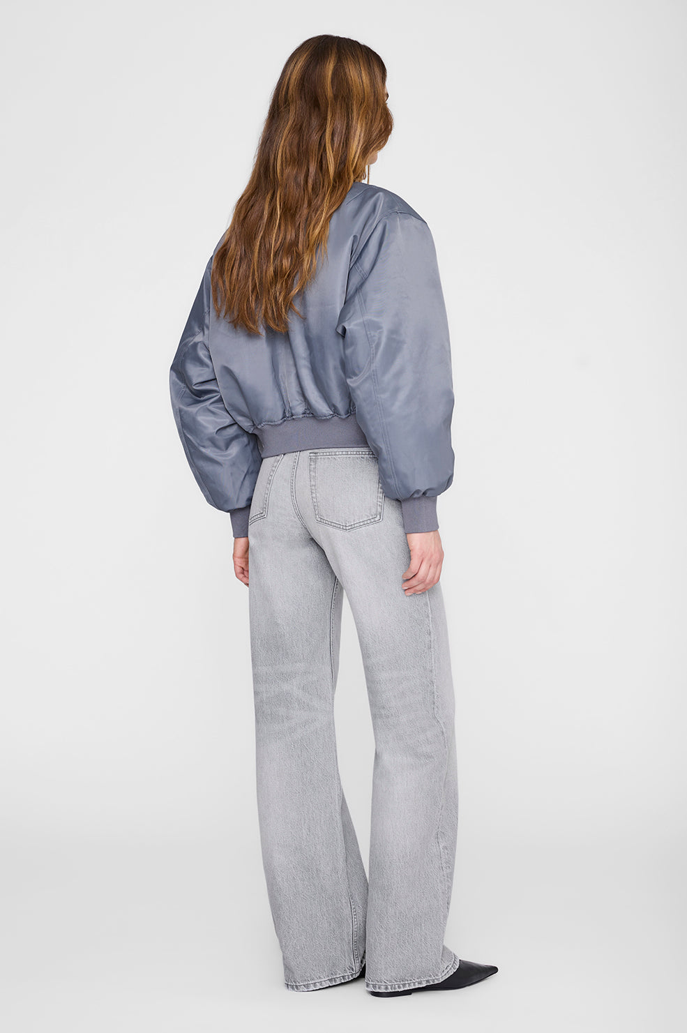 Anine Bing | Cropped Leon Bomber - Dark Grey