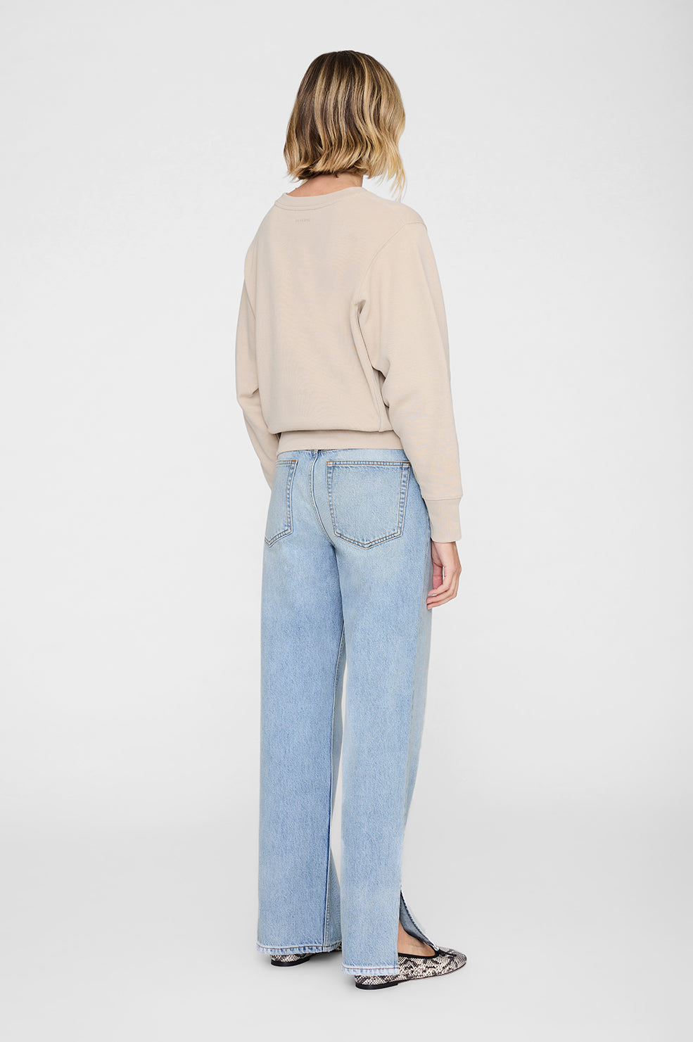 Anine Bing | Harry Shrunken Sweatshirt Paris - Beige