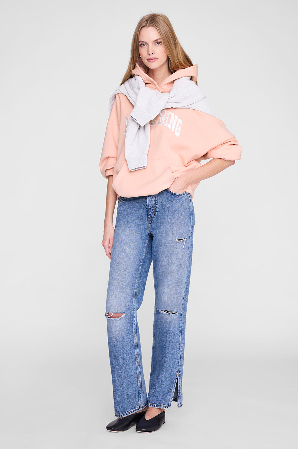 Anine Bing | Harvey Sweatshirt AB - Coral Pink