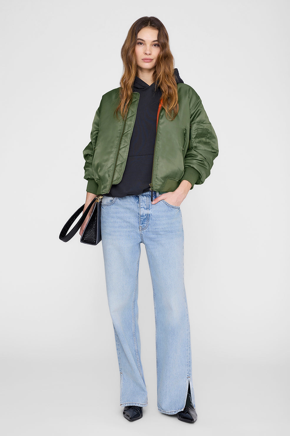 Anine Bing | Harvey Sweatshirt Stencil - Vintage Black