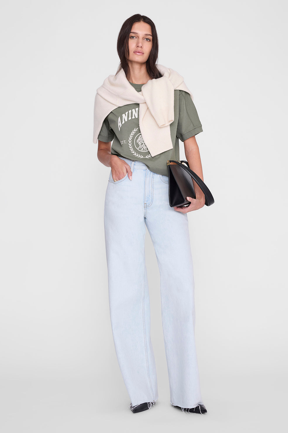 Anine Bing | Jaylin Tee Collegiate - Washed Sage